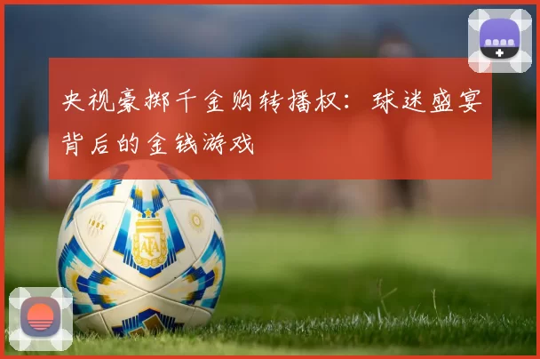 央视豪掷千金购转播权：球迷盛宴背后的金钱游戏